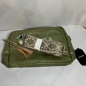 Crossbody Bag Purse Olive Green‎ Adjustable Strap Tassel Women's Handbag